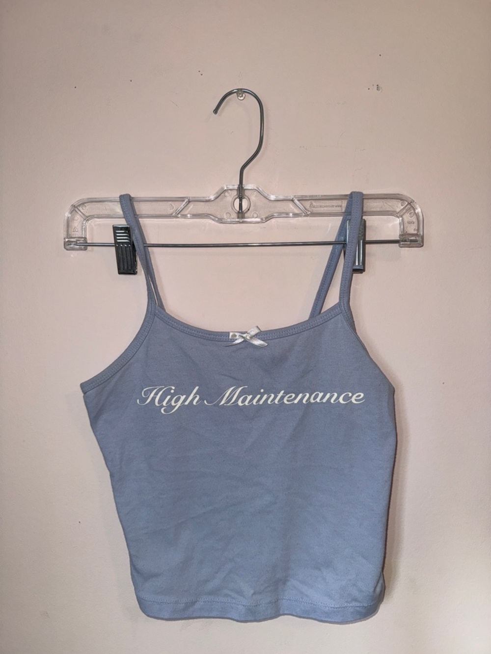 High Maintenance Blue Crop Cami Top